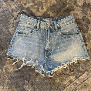 Zara rhinestone shorts size 2us 34eur